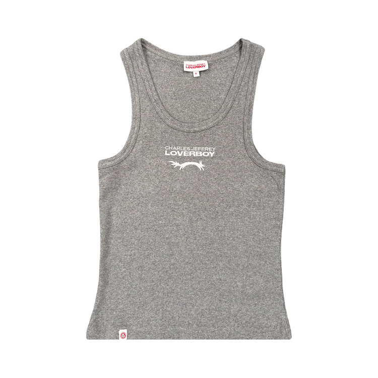 Charles Jeffrey Loverboy Knitted Logo Tank Top "Grey"