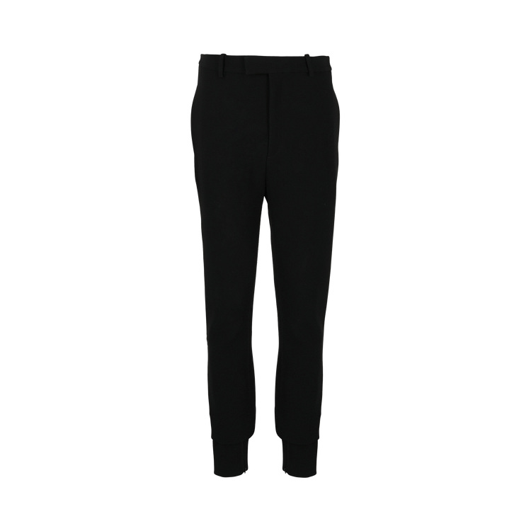 Ferragamo Zip Up Straight Leg Trousers "Black"