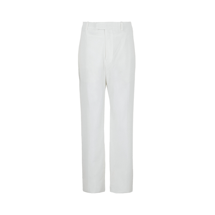 Ferragamo Silk Wide Leg Pants "White"