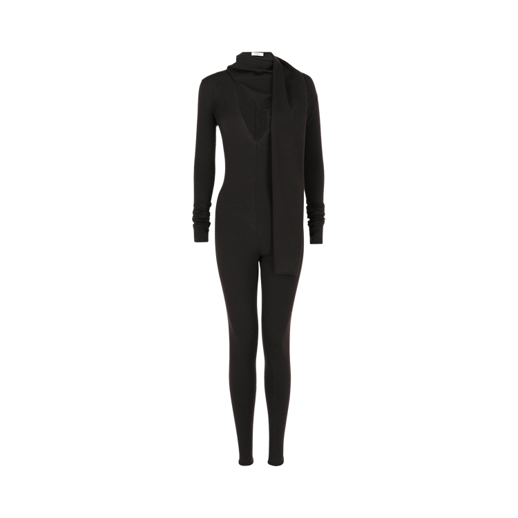 Ferragamo Draped Cutout Jumpsuit "Medium Brown"