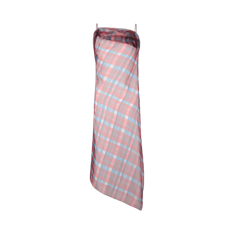 Ferragamo Plaid Asymmetrical Dress "Pink"