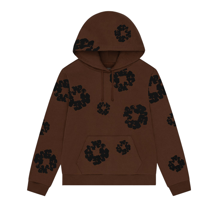 Denim Tears Black Cotton Wreath Hoodie "Brown"