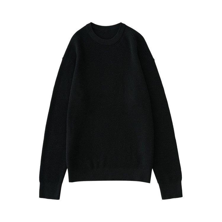 Studio Nicholson Portland Cashmere Waffle Knit "Black"