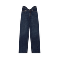 Jean Paul Gaultier Traight Leg Denim Pant With Curvy Waistband "Indigo"