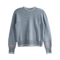 Thom Browne Pointelle Fair Isle Crew Neck Pullover "Deep Blue"