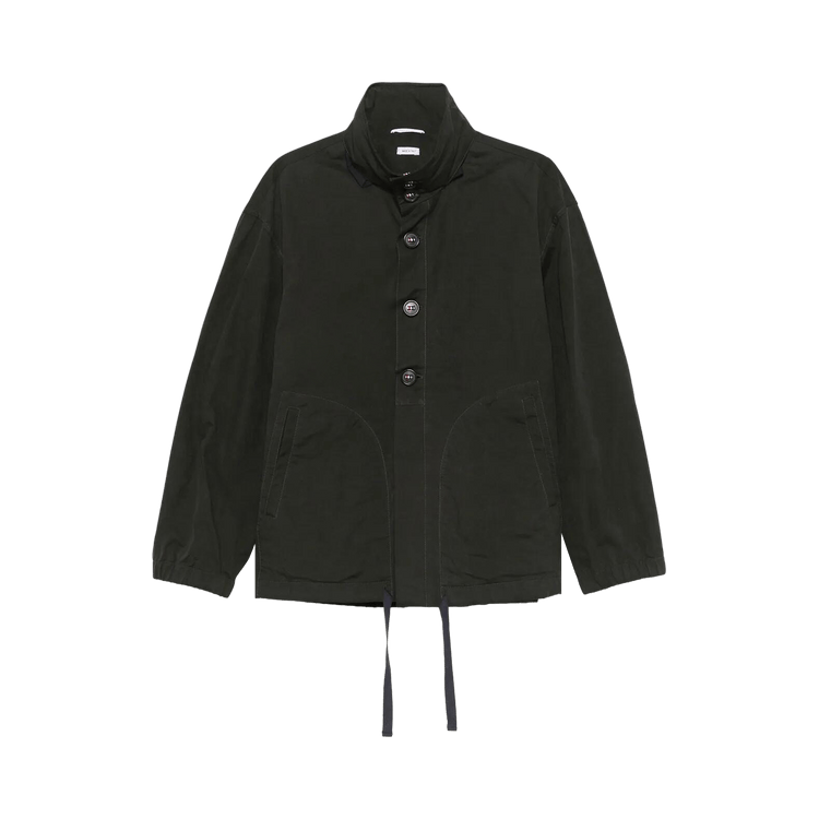 Thom Browne Combo Waxed Tech Hooded Anorak Coat "Green"