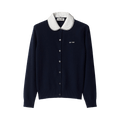 Miu Miu Long-Sleeve Polo Cardigan "Bleu"