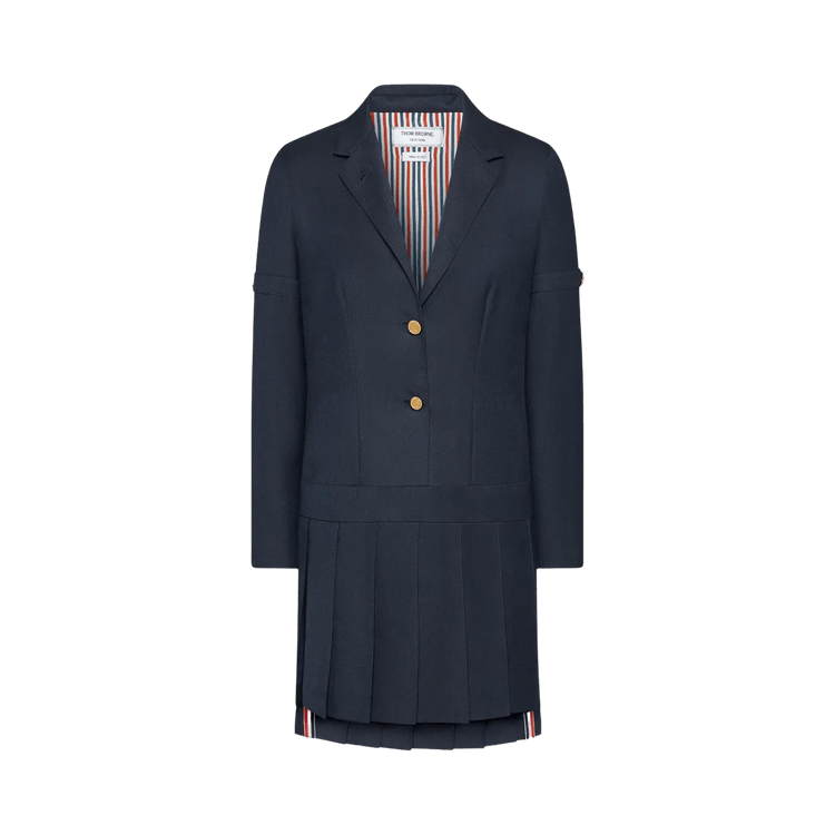 Thom Browne Mini Sportcoat/Mini Pleated Skirt Dress "Navy"
