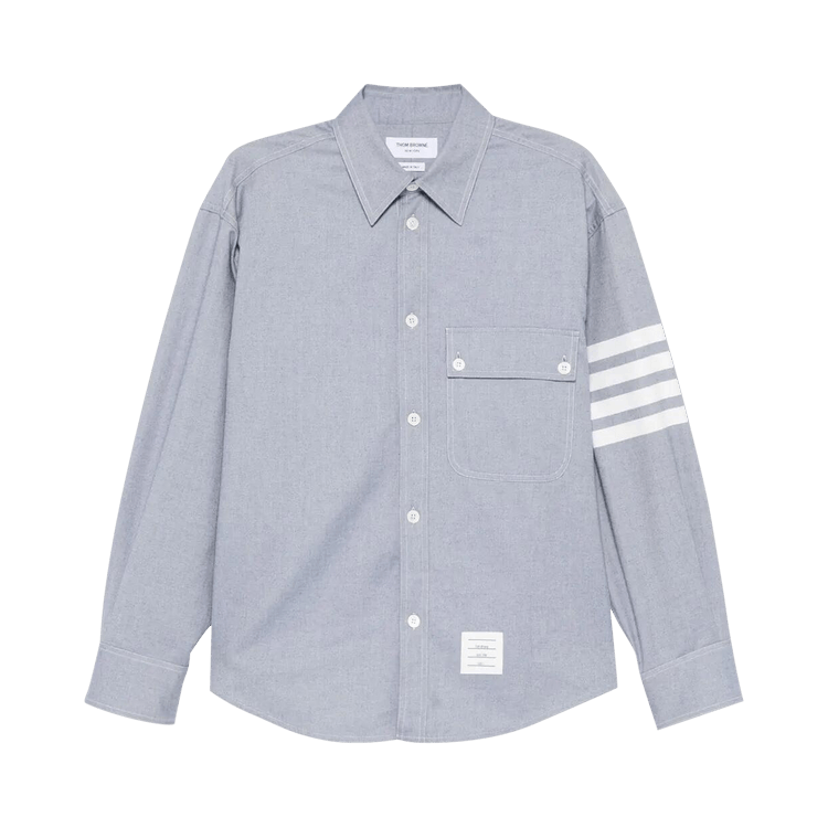 Thom Browne 4 Bar Stripe Oversized Shirt "Light Blue"