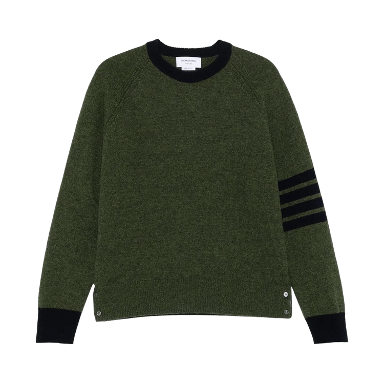 Thom Browne Raglan Sleeve Relaxed Crew Neck Pullover "Dark Green"