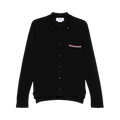 Thom Browne Jersey Stitch Button Down Point Collar Long-Sleeve Shirt "Black"