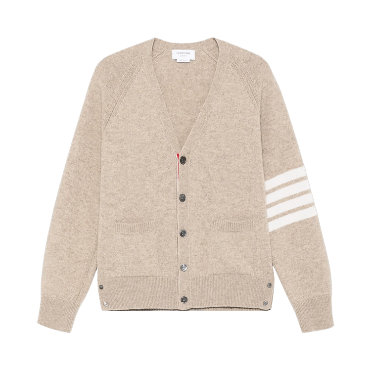 Thom Browne Raglan Sleeve Relaxed V Neck Cardigan "Khaki"