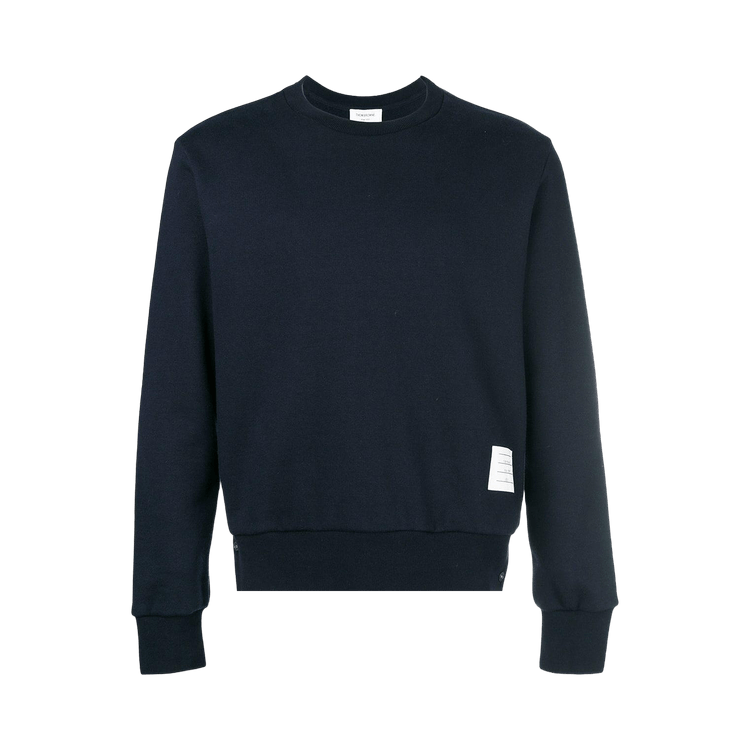 Thom Browne Classic Center Back Stripe Crewneck Pullover "Navy"
