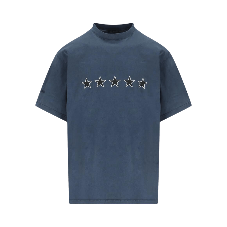 Balenciaga Twisted Crew Neck T-Shirt "Washed Navy"