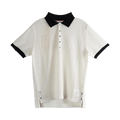Thom Browne Rib Cuff Contrast Trim Polo "White"