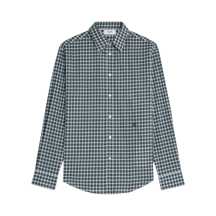 CELINE Relaxed Shirt "Blanc/Vert/Jaune"