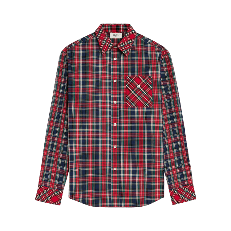 CELINE Relaxed Shirt "Navy/Red/Yellow"
