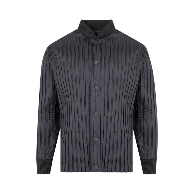 Issey Miyake Padded Pleats Top "Charcoal"