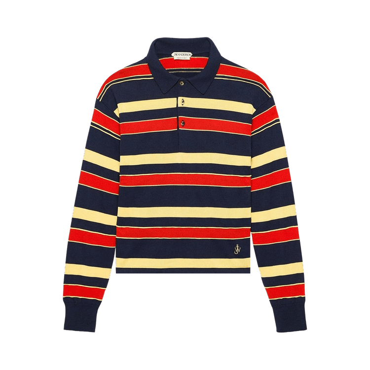 JW Anderson Knitted Rugby Polo "Navy"