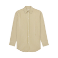 Saint Laurent Embroidered Shirt "Khaki/Blanc"