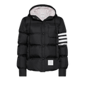 Thom Browne Shiny Ripstop Lightweight Down Filled 4 Bar Jacket "Black"