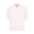 Thom Browne Overdyed 4 Bar Short-Sleeve Rib Cuff Polo "Light Pink"