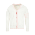 Thom Browne Milano Stitch V Neck Cardigan "White"