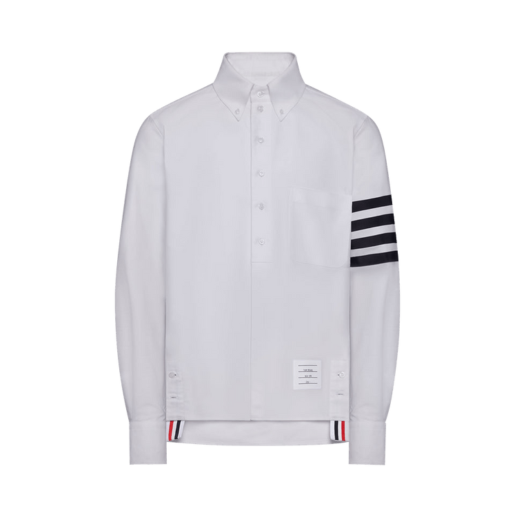 Thom Browne Straight Fit Oxford Long-Sleeve Shirt "White"