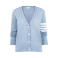 Thom Browne Merino Wool Relaxed Fit V-Neck Cardigan "Light Blue"