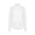 Thom Browne Plisse Bib Button Down Poplin Shirt "White"