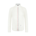 Thom Browne Classic Long-Sleeve Point Collar Shirt In Silk Organza "White"