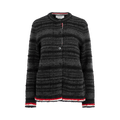 Thom Browne Tartan Check Inlay Cardigan "Black"