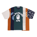 BAPE Upcycled Multi Logo Cropped Fit Tee "Multicolor"