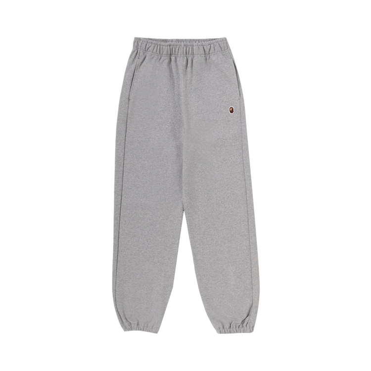 BAPE Ape Head One Point Loose Fit Sweat Pants "Grey"