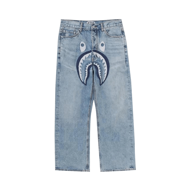 BAPE Shark Relaxed Fit Denim Pants "Blue"