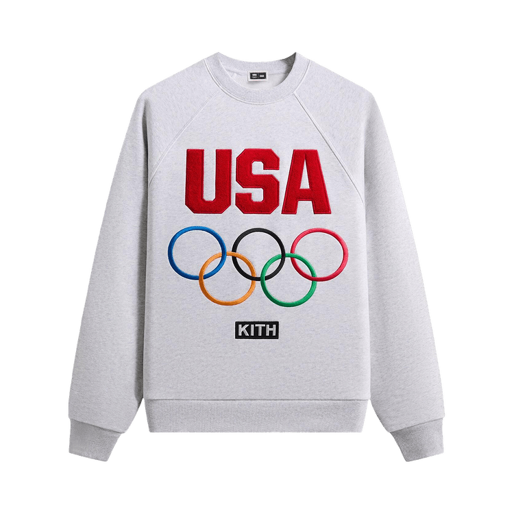 Kith For Team USA Raglan Nelson Crewneck "Light Heather Grey"