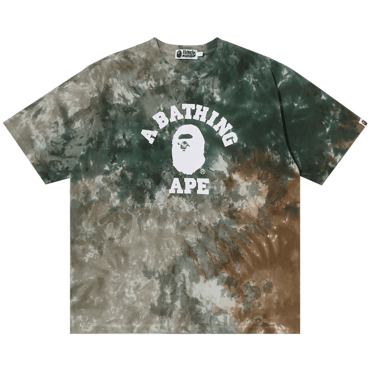 BAPE Dye College Relaxed Fit Tee "Green"