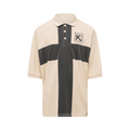 032C Fainting Cross Oversized Polo Shirt "Sand"