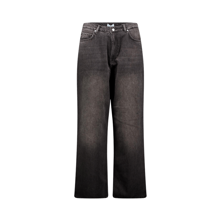 3.PARADIS Wide Leg Padded Jeans "Black"
