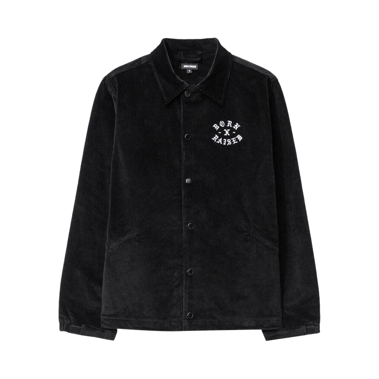 Born x Raised Zine Corduroy Coach Jacket "Black"
