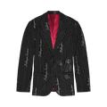 KidSuper Embroidered Pinstripe Suit Top "Black"