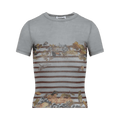 Jean Paul Gaultier Printed Marinière Grape Mesh Tee "Light Blue/Multicolor"