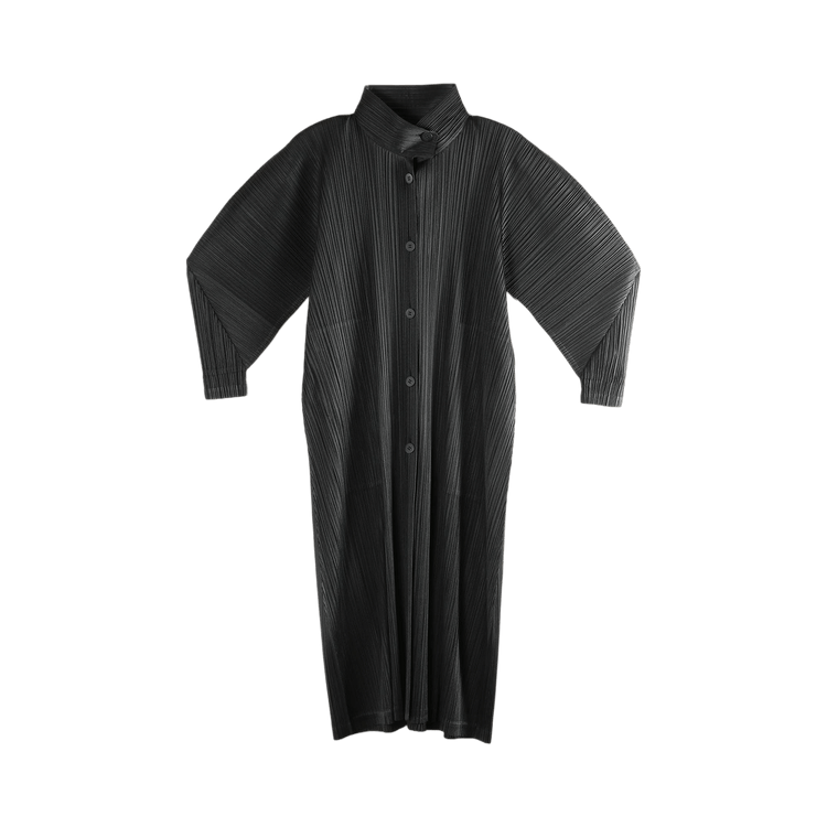Pleats Please Issey Miyake Thicker Bottoms 1 Batwing Sleeve Coat "Black"
