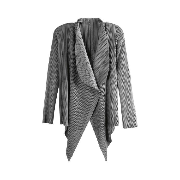 Pleats Please Issey Miyake Monthly Colors January Cardigan "Grey"
