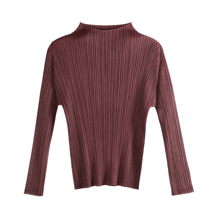 Pleats Please Issey Miyake Monthly Colors January Shirt "Bordeaux"