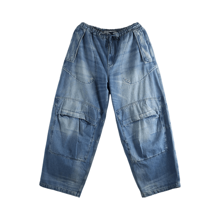Alexander Wang Low Rise Oversized Cargo Pant "Tinted Medium Indigo"