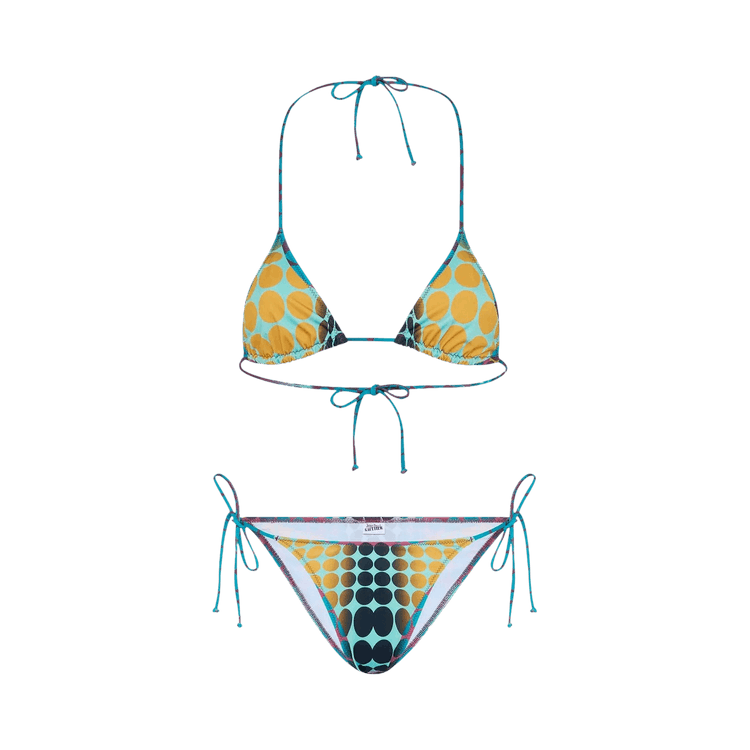 Jean Paul Gaultier Printed Vasarely Bikini Set "Blue/Purple/Yellow"