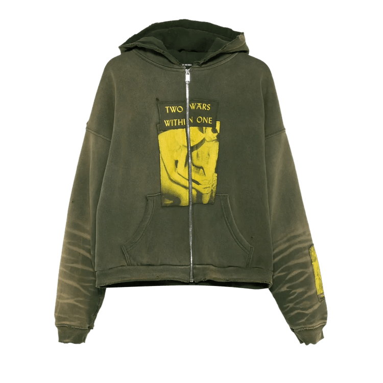Enfants Riches Déprimés Two Wars Within One Assemblage Zip Hoodie "Gardener Green"
