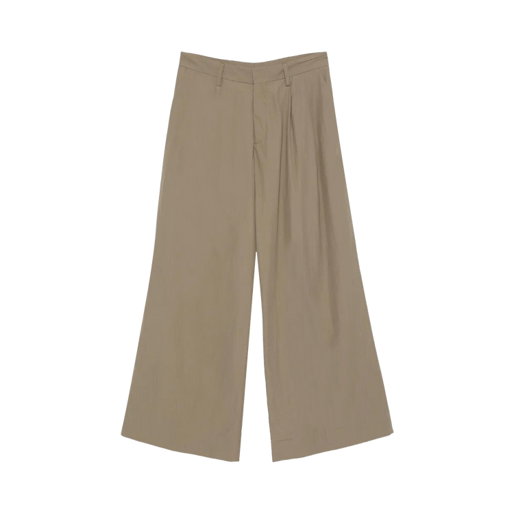 ERL Nylon Pleated Suit Trousers Woven "Khaki"