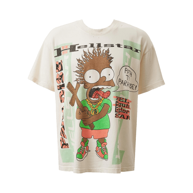 Hellstar Cartoon Cross T-Shirt "White"